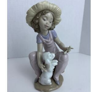 RARE LLADRO "Friends Forever" Girl With Puppy 6680 Glazed Finish Spain With Box